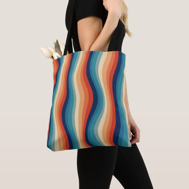 Farbenfrohe Retro-Wellen Vintage (Von Nahem)