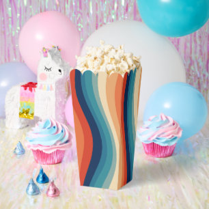 Farbenfrohe Retro-Wellen Vintage Geschenkschachtel