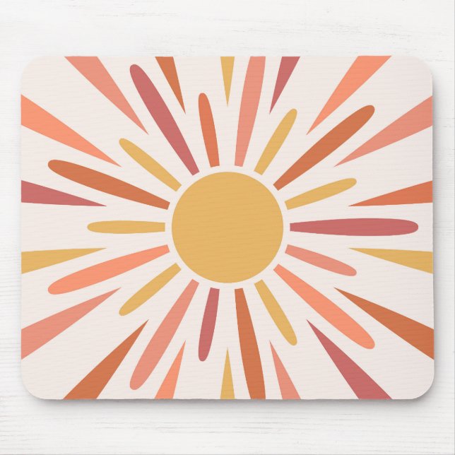Farbenfrohe Retrodesign Mousepad (Vorne)