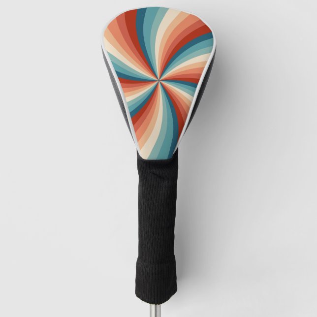 Farbenfrohe Retrosonnen Golf Headcover (Vorderseite)