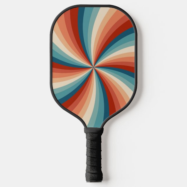 Farbenfrohe Retrosonnen Pickleball Schläger (Vorderseite)