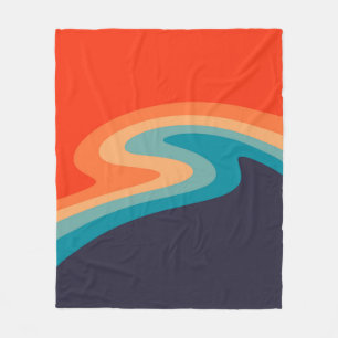 Farbenfrohe Retrostil, wirres Design Fleecedecke