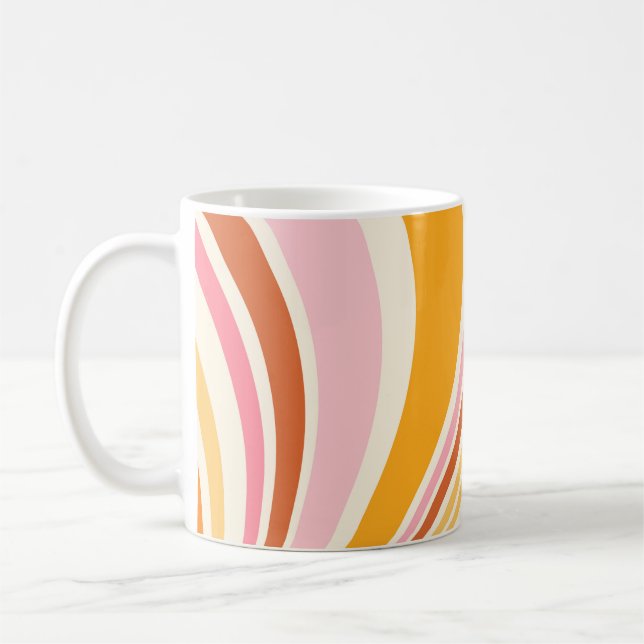 Farbenfrohe Retrovibes Kaffeetasse (Links)