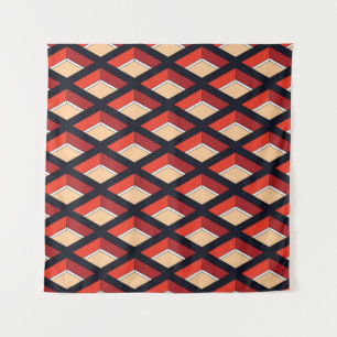 Farbenfrohe Rhombus: Vintag geometrischer Hintergr Wandteppich