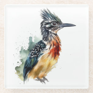 Farbenfrohe Roadrunner in Wasserfarbe Glasuntersetzer