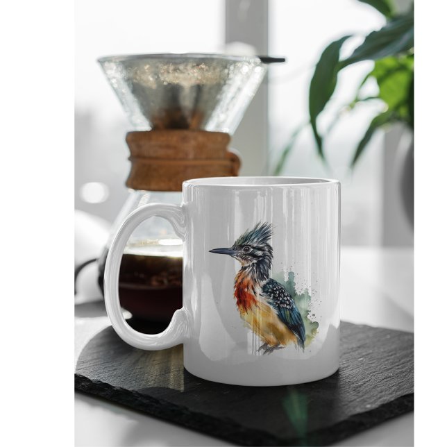 Farbenfrohe Roadrunner in Wasserfarbe Kaffeetasse (Von Creator hochgeladen)