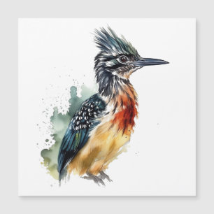 Farbenfrohe Roadrunner in Wasserfarbe Magnetkarte
