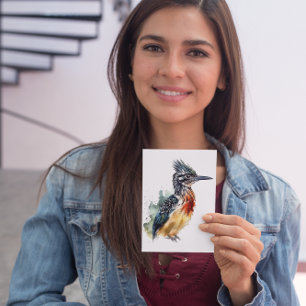 Farbenfrohe Roadrunner in Wasserfarbe Postkarte