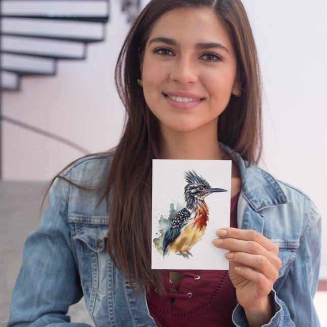 Farbenfrohe Roadrunner in Wasserfarbe Postkarte (Von Creator hochgeladen)