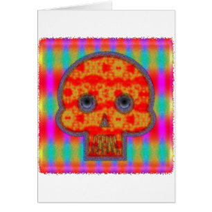 Farbenfrohe Robot Skull Painting