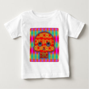 Farbenfrohe Robot Skull Painting Baby T-shirt