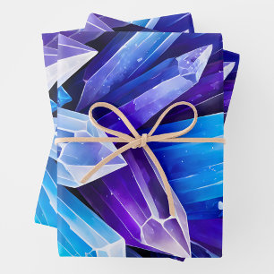 Farbenfrohe Rock Crystal Art Wrapping Paper Sheets Geschenkpapier Set