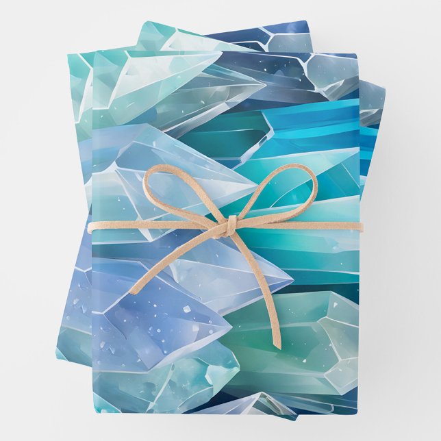 Farbenfrohe Rock Crystal Art Wrapping Paper Sheets Geschenkpapier Set (Von Creator hochgeladen)