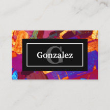 Farbenfrohe Rock-Dünnschicht mit Name und Monogram