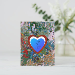 Farbenfrohe Romantik Herz Feiertagskarte