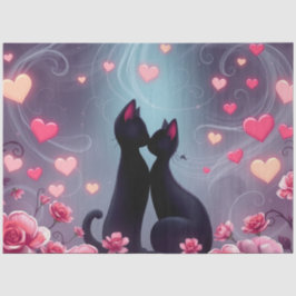 Farbenfrohe romantische Katzen - Tissue Paper Seidenpapier