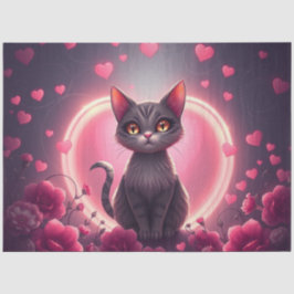 Farbenfrohe romantische Katzen - Tissue Paper Seidenpapier