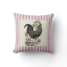 Farbenfrohe Rooster Country Chic Kissen