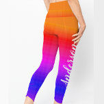 Farbenfrohe rosa blaue Orange Ombre Name des Effek<br><div class="desc">Farbenfrohe rosa blaue Orange Ombre Effect Name Leggings . Diese eleganten Leggings sind mit einem farbenfrohen,  rosa,  blauen Orange Ombre Effect Pattern bedruckt,  das Platz für Familiennamen bietet. Für jede Anpassung,  kontaktieren Sie mich bitte unter mypaperlove2021@gmail.com</div>