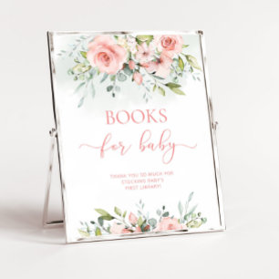 Farbenfrohe rosa Bücher für Kinder Poster