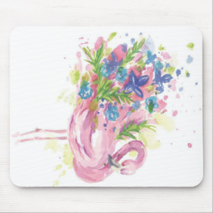 Farbenfrohe rosa Flamingo Mousepad