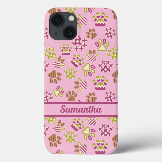 Farbenfrohe rosa Paare Personalisiert Case-Mate iPhone Hülle (Rückseite)