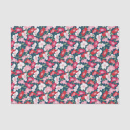 Farbenfrohe rosa rote Fun-Blumenmuster Seidenpapier