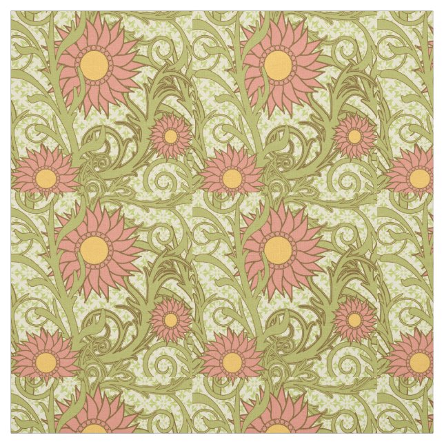 Farbenfrohe rosa Sonnenblumen Blumenbilder Stoff (Muster)