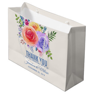 Farbenfrohe Rose Blumenzwiebelblume Vielen Dank Große Geschenktüte