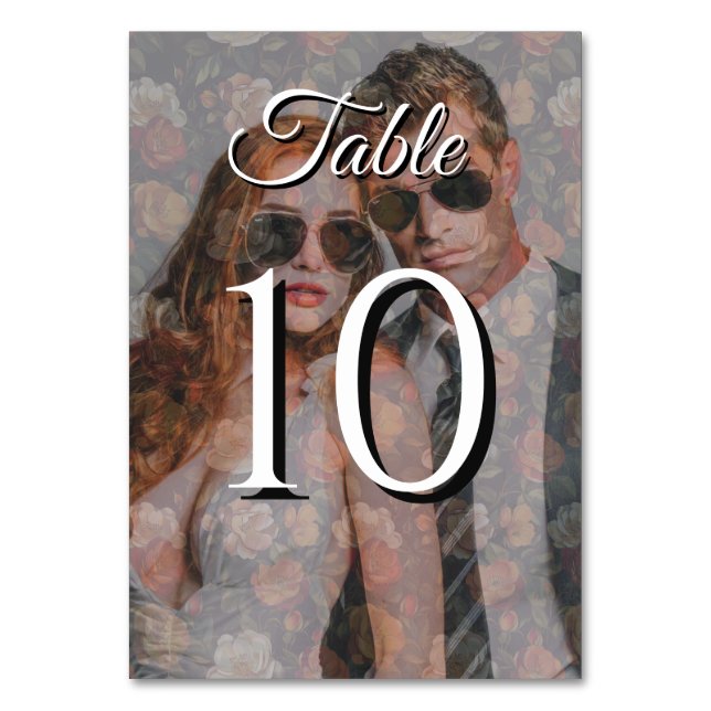 Farbenfrohe Rose Extravagante Hochzeitsstimmung Ti Tischnummer (Vorderseite)