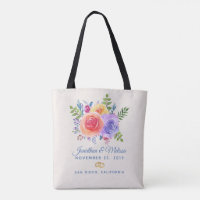 Farbenfrohe Rose Hochzeit mit floralen Wasserfarbe