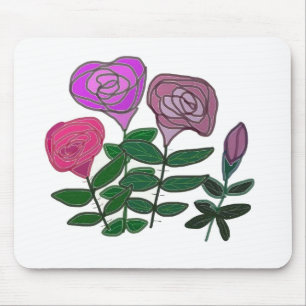 Farbenfrohe Rose Mousepad