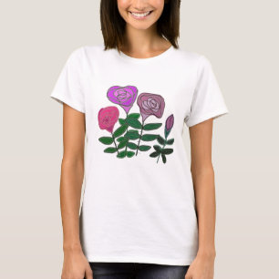 Farbenfrohe Rose T-Shirt