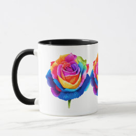 Farbenfrohe Rose Tasse