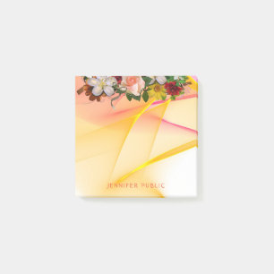 Farbenfrohe Rosen Blumen Floral Wasserfarbe Trendy Post-it Klebezettel