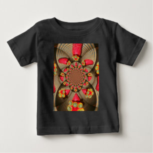 Farbenfrohe Rote Freude: Strawberry Kaleidoskop Ku Baby T-shirt