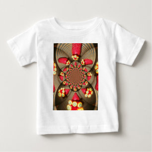 Farbenfrohe Rote Freude: Strawberry Kaleidoskop Ku Baby T-shirt
