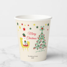 Farbenfrohe rote grüne Feier Moderne frohe Weihnac