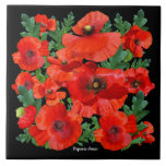 Farbenfrohe rote Poppies Fliese<br><div class="desc">Herrliche rote Mohn machen eine schöne farbenfrohe Kachel.</div>