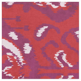 Farbenfrohe rote und lila Tribal-Muster Stoff