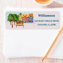 Farbenfrohe Rücksendeadresse