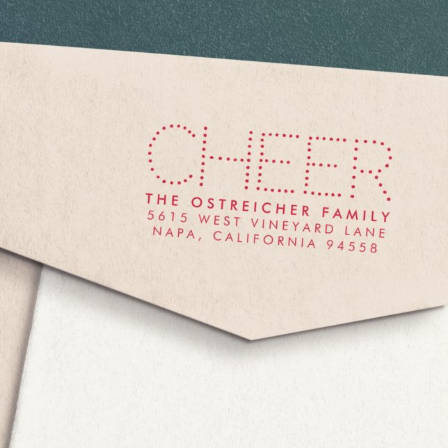 Farbenfrohe Rücksendeadresse für Feiertage Permastempel (Von Creator hochgeladen)