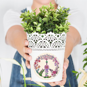 Farbenfrohe Ruhe Niedlich Boho Hippie Wholesome Runder Aufkleber