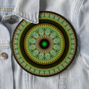Farbenfrohe runde Mosaikdekoration Button