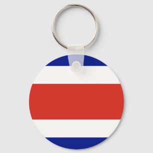 Farbenfrohe Rundflagge Costa Ricas Schlüsselanhänger