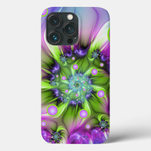 Farbenfrohe Rundformen Abstraktes Fraktal Kunst, D Case-Mate iPhone Hülle