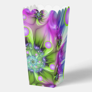 Farbenfrohe Rundformen Abstraktes Fraktal Kunst, D Geschenkschachtel