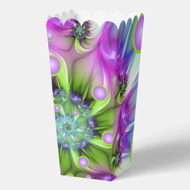 Farbenfrohe Rundformen Abstraktes Fraktal Kunst, D Geschenkschachtel (Vorderseite)