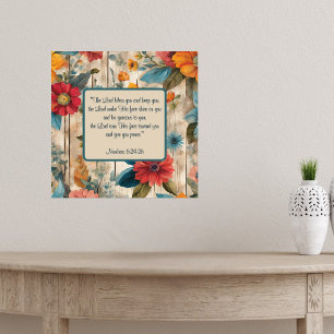 Farbenfrohe Rustikale Blumen Anpassbar Poster
