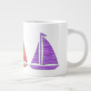 Farbenfrohe Sailboat Spezielle Tasse